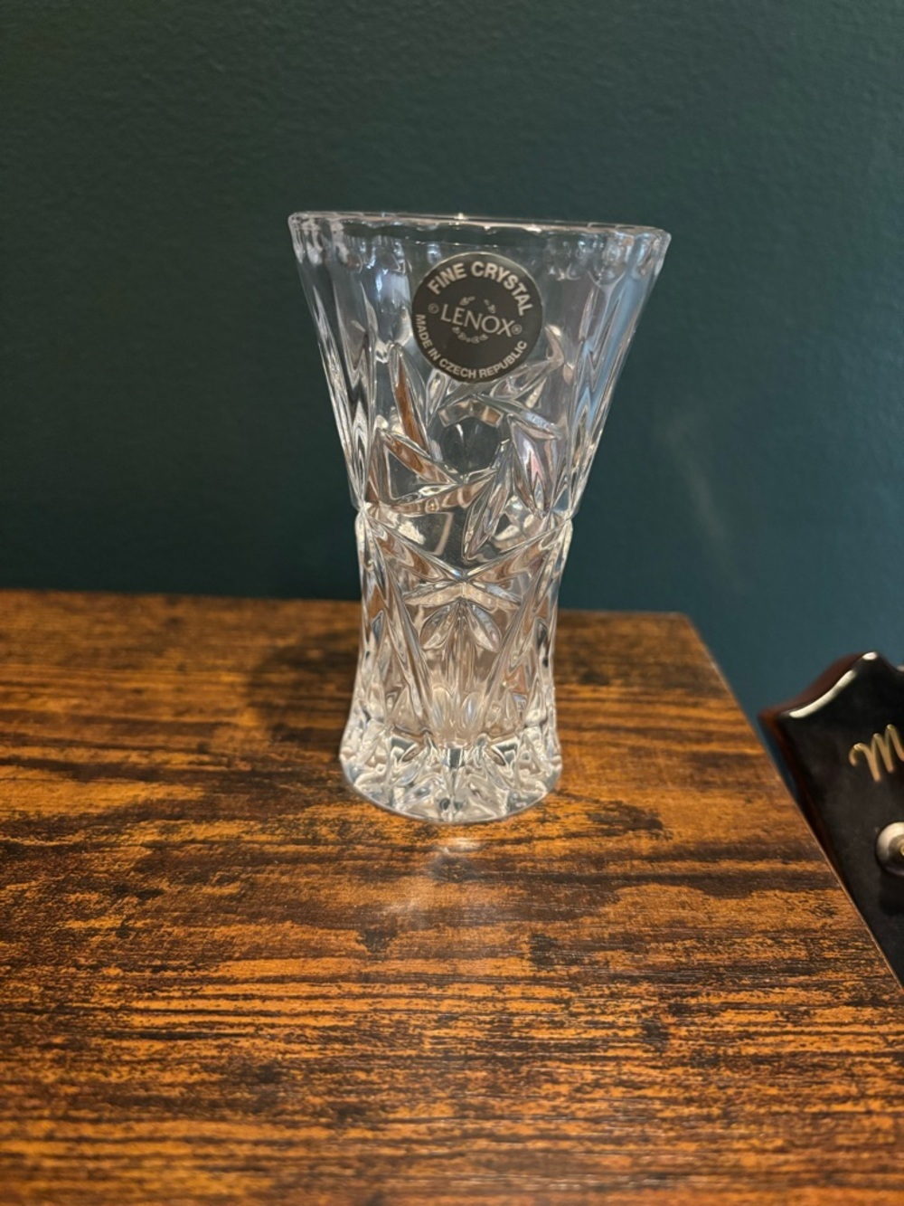 Lenox Clear Crystal Etched Bud Vase